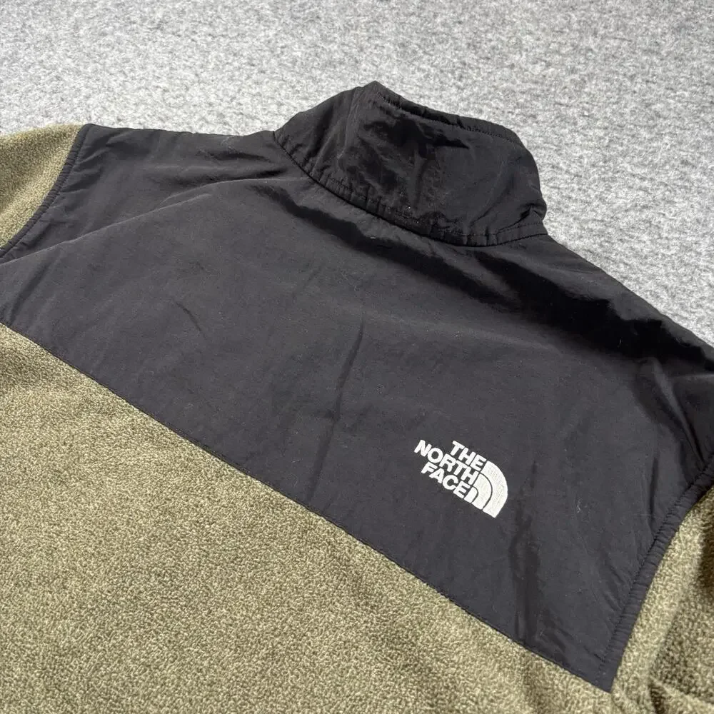 The North Face Tundra 300wt Full Zip Fleece Jacket Mens Large Olive Green Black